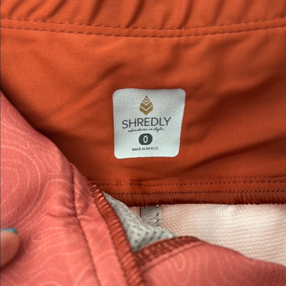 Shredly Rust Topographic Cargo Bike Shorts - Picture 2 of 9